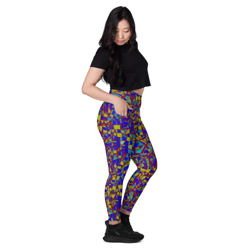 Chromatic Shatter on Leggings with Pockets — Right