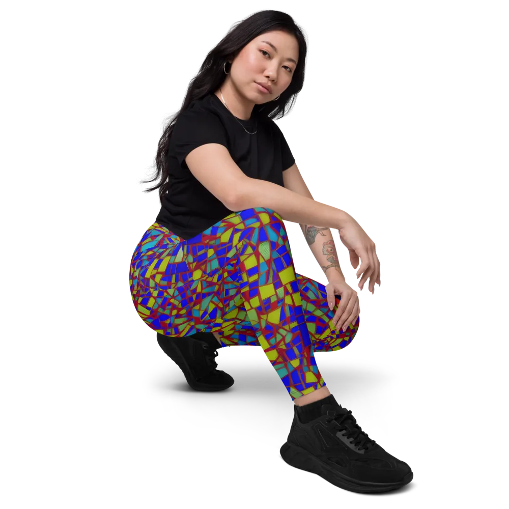 Chromatic Shatter on Leggings with Pockets — Right Front