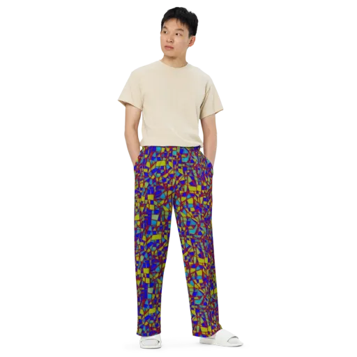Chromatic Shatter on a Wide-Leg Pants