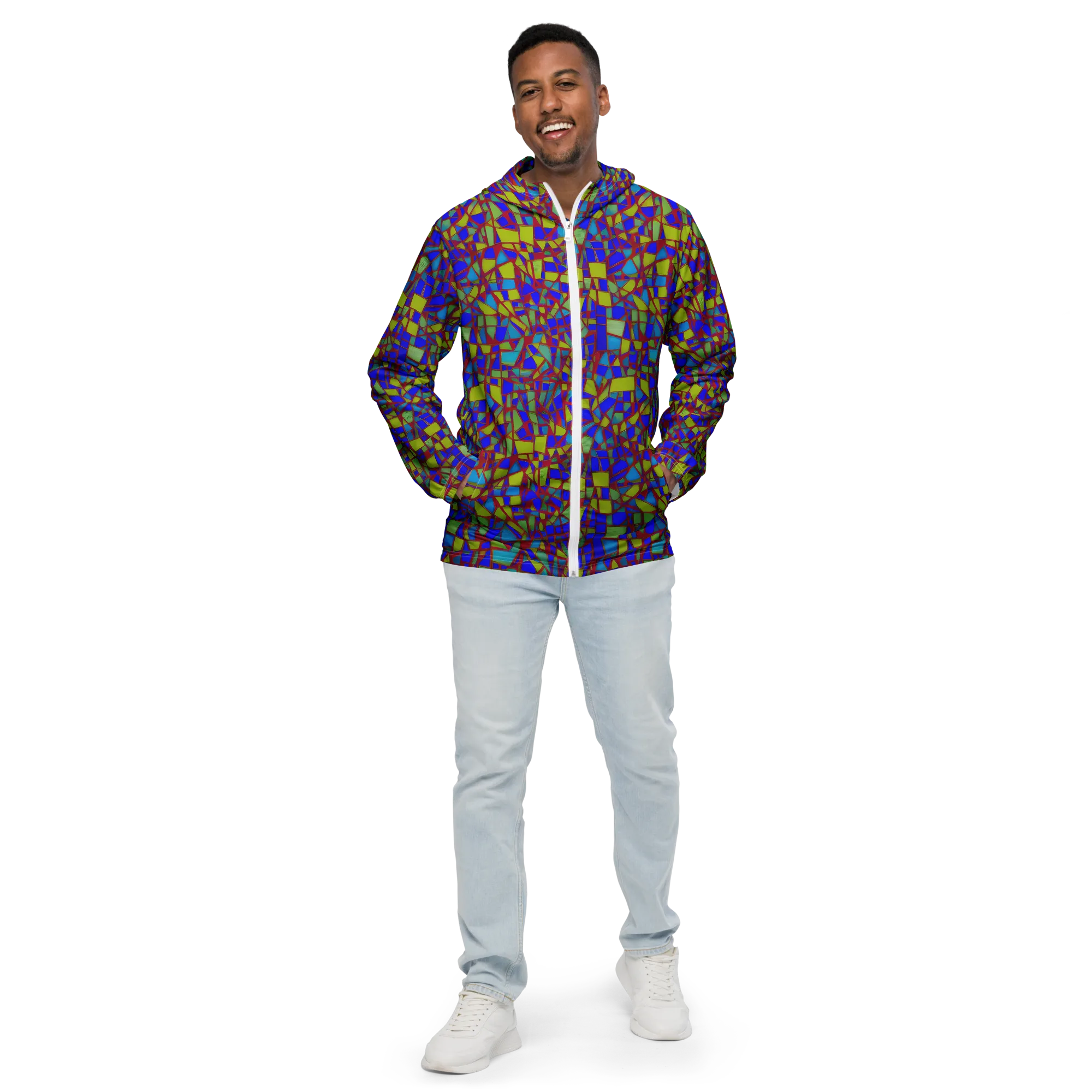 Chromatic Shatter on Men's Windbreaker — Front