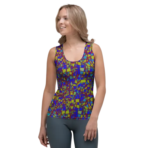 Chromatic Shatter on a Women's Tank Top