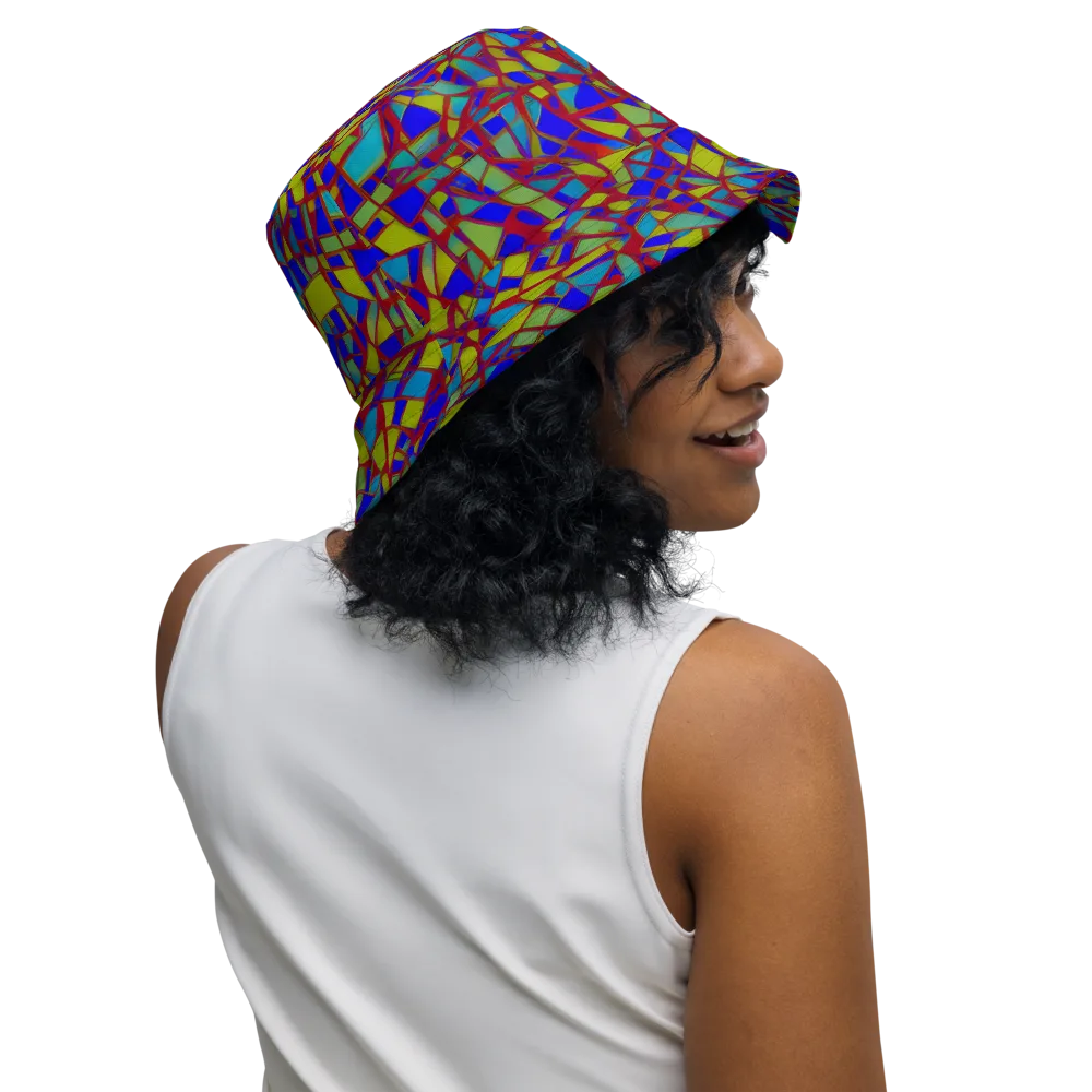 Chromatic Shatter on Reversible Bucket Hat — Right Outside