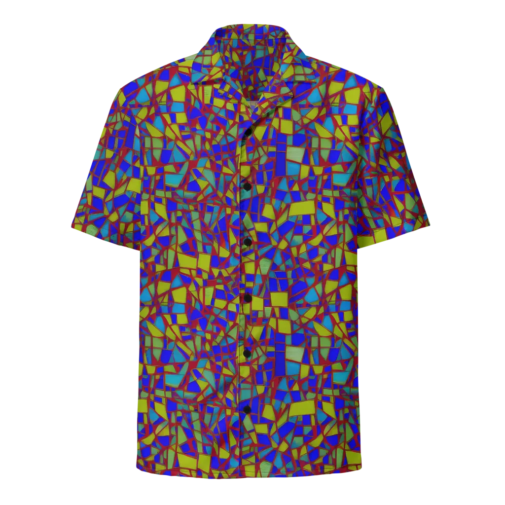Chromatic Shatter on Button Shirt — Front