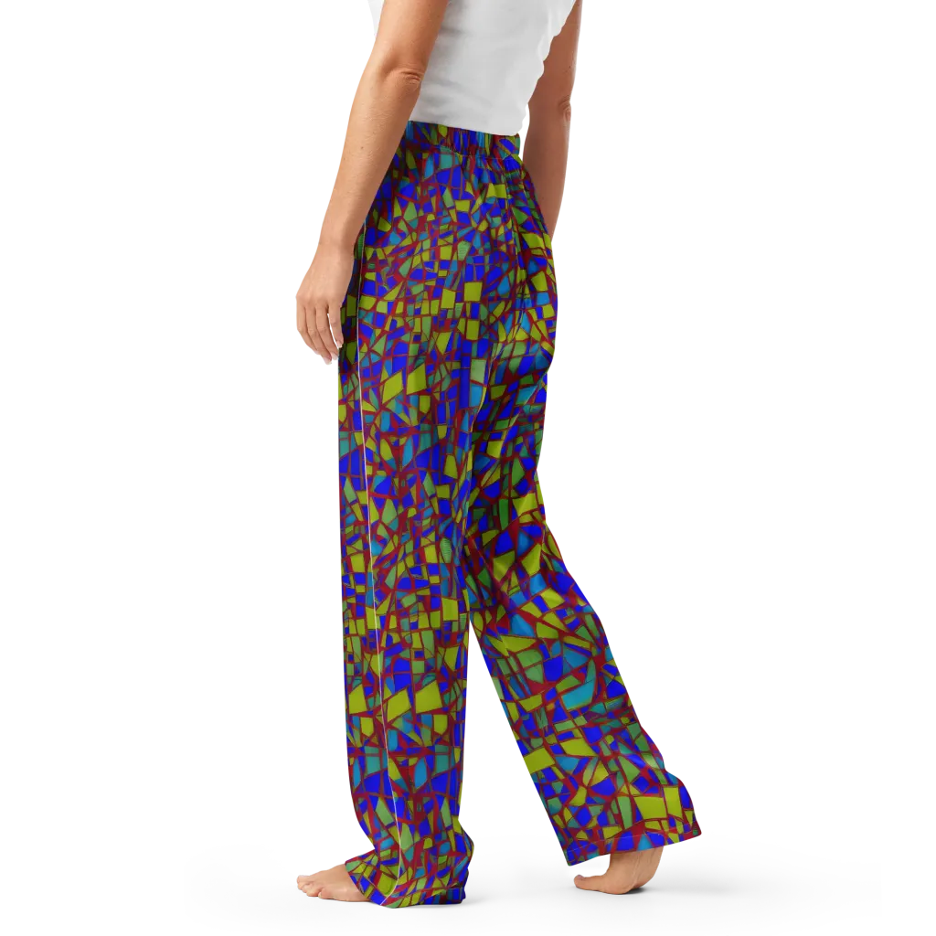 Chromatic Shatter on Women's Pajama Pants — Left