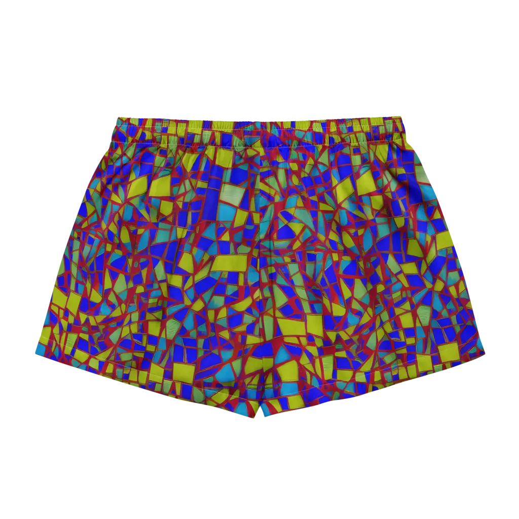 Chromatic Shatter on Women's Pajama Shorts — Back