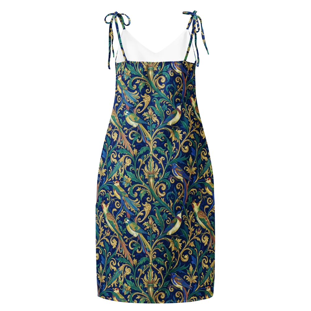 Gilded Songbirds on Slip Dress — Back