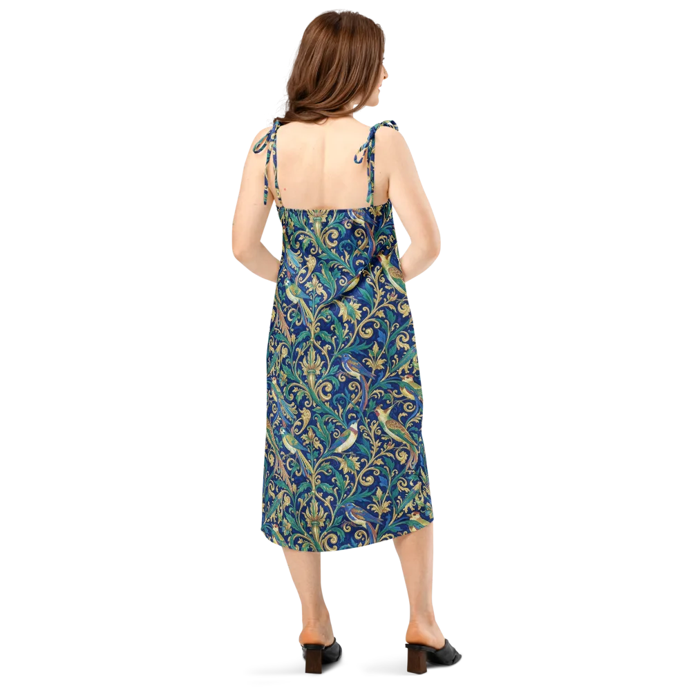 Gilded Songbirds on Slip Dress — Back