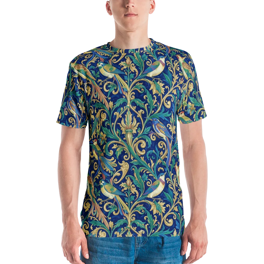 Gilded Songbirds on Men's Crew Neck T-Shirt — Front