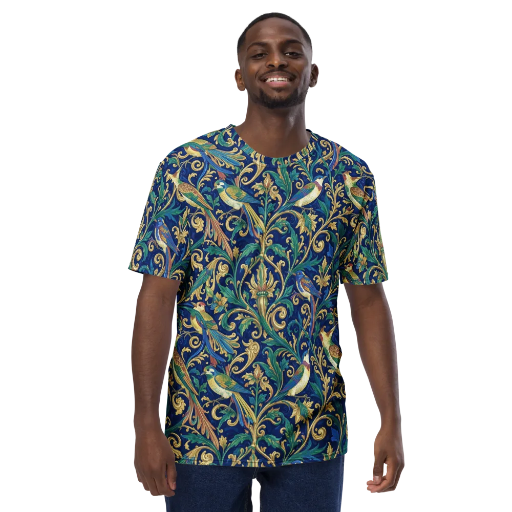Gilded Songbirds on Men's Crew Neck T-Shirt — Front
