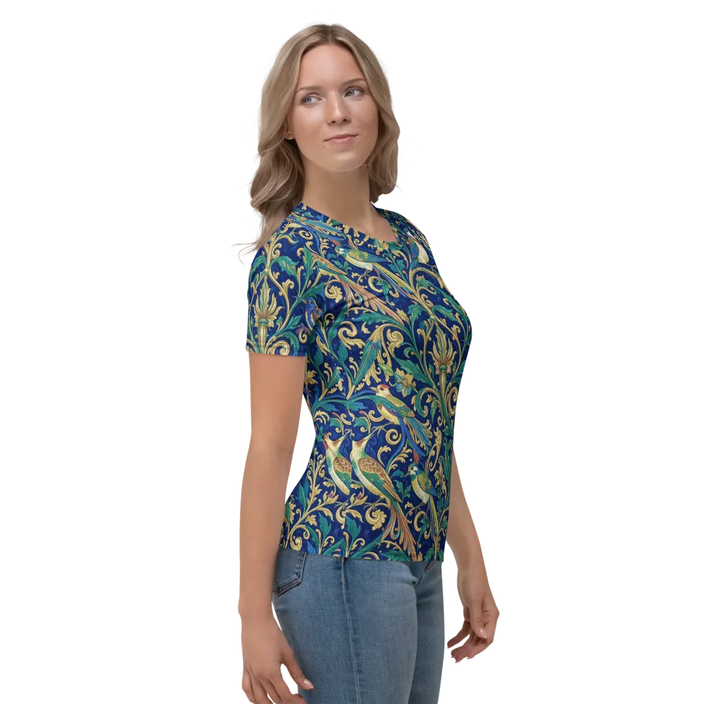Gilded Songbirds on Women's Crew Neck T-Shirt — Right