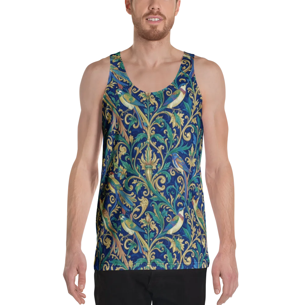 Gilded Songbirds on Men's Tank Top — Front