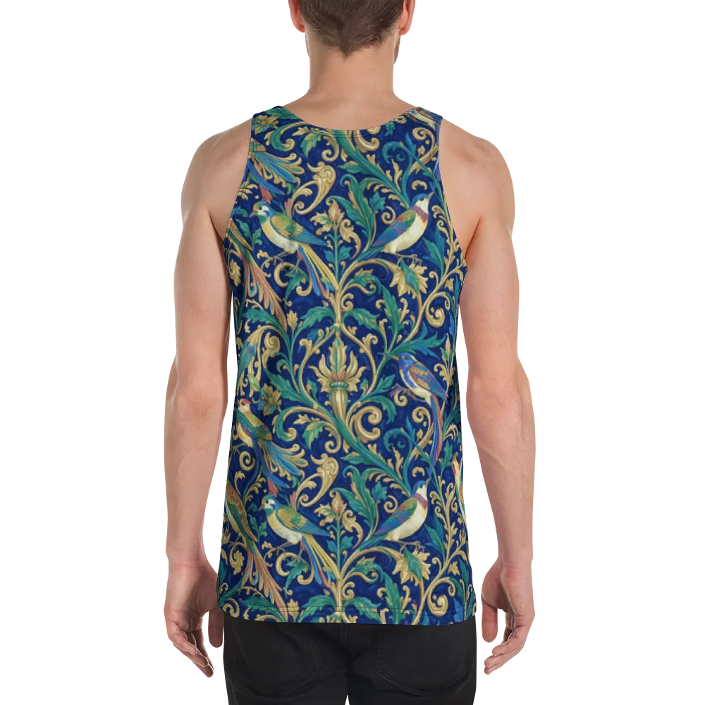 Gilded Songbirds on Men's Tank Top — Back