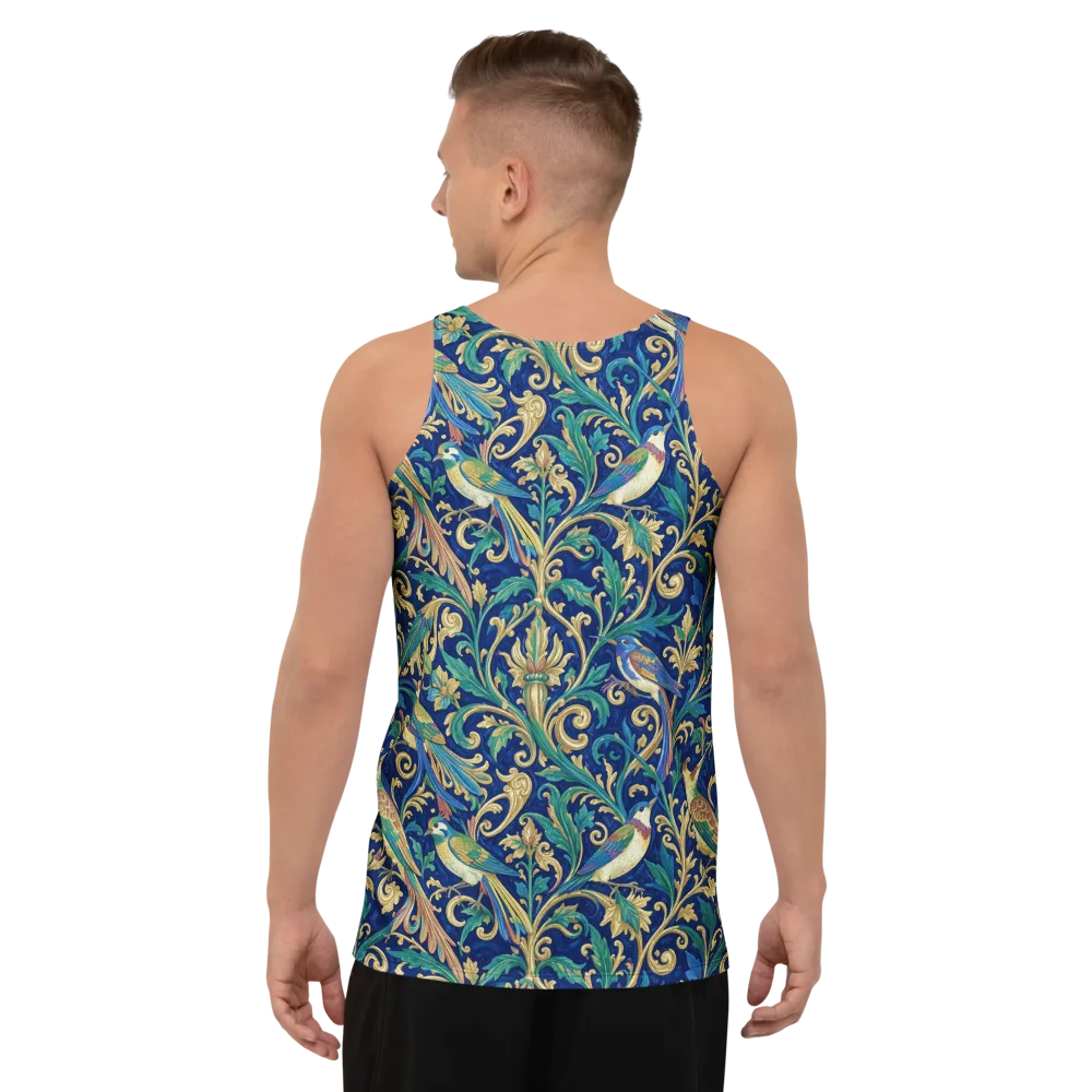 Gilded Songbirds on Men's Tank Top — Back