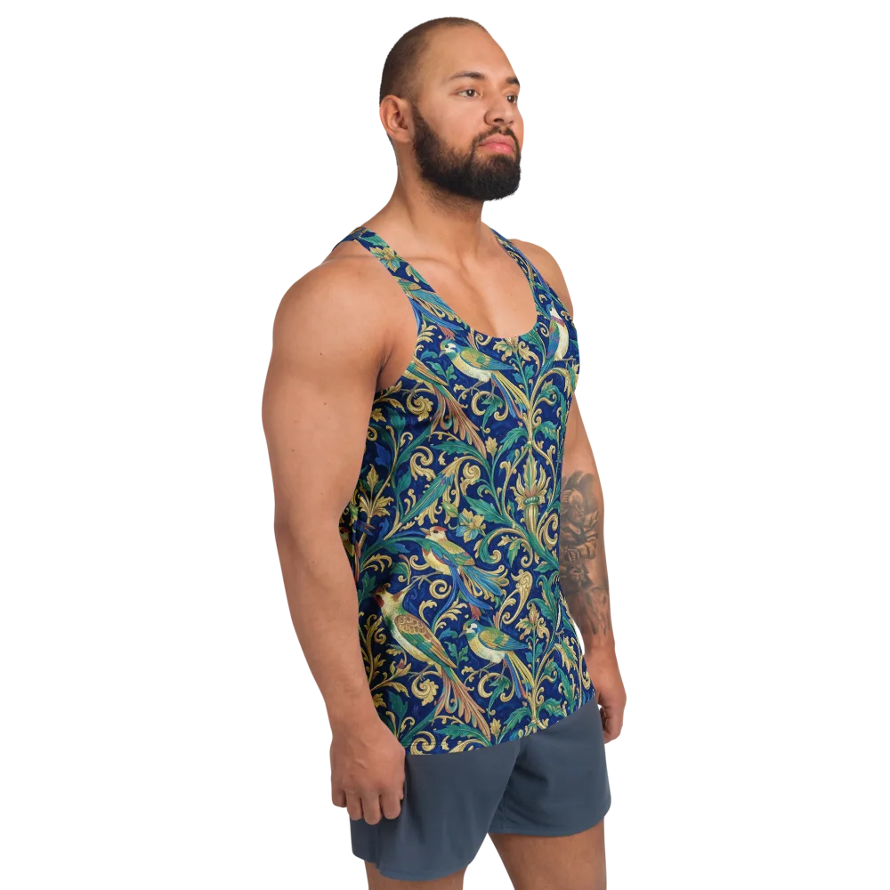 Gilded Songbirds on Men's Tank Top — Right Front