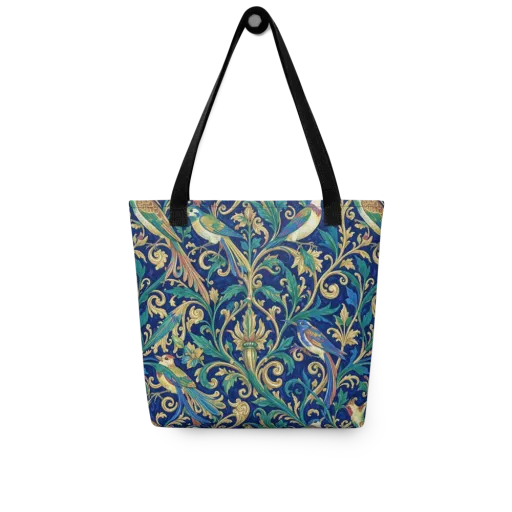 Gilded Songbirds on a Tote Bag