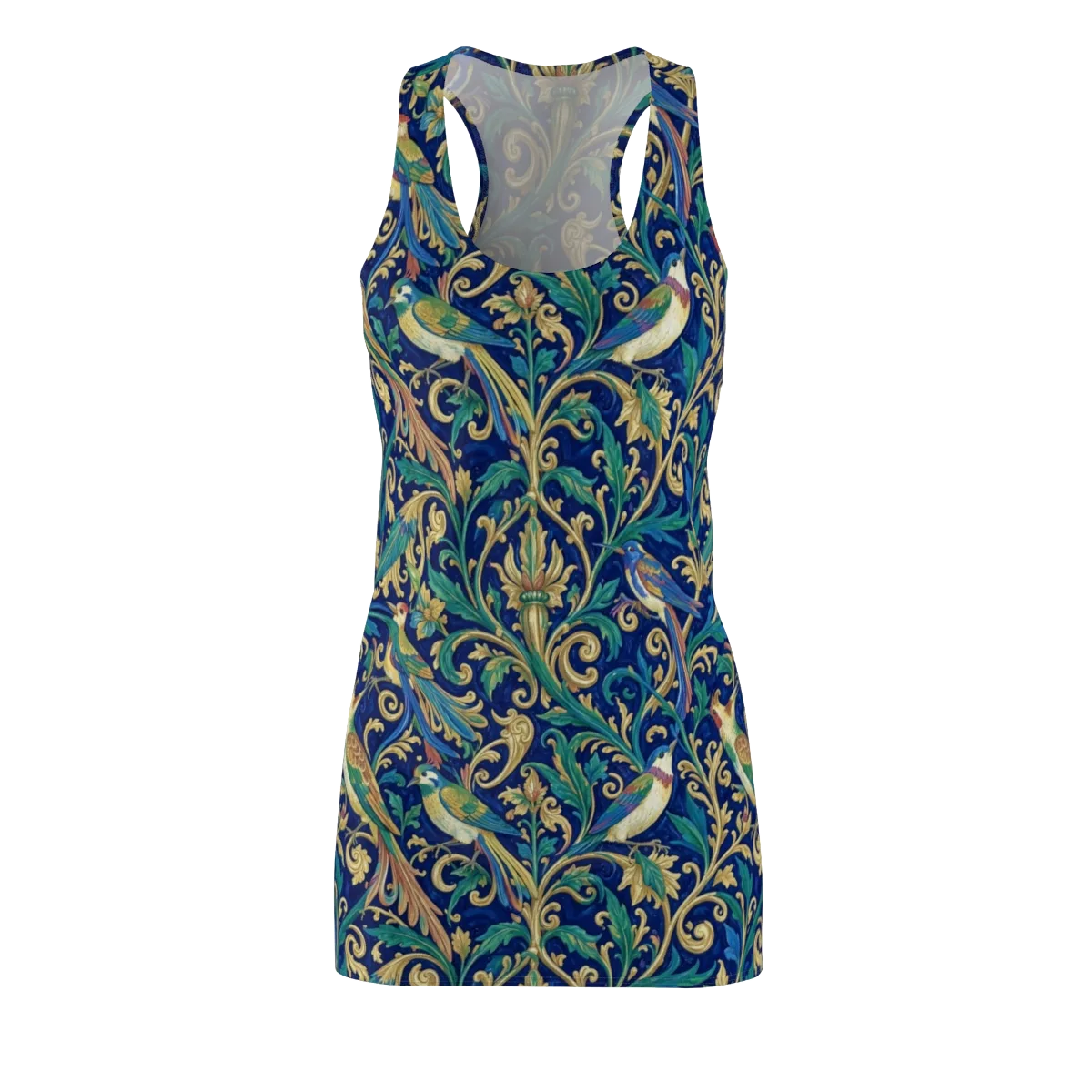Gilded Songbirds on Racerback Dress — Front