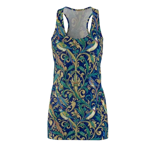 Gilded Songbirds on a Racerback Dress