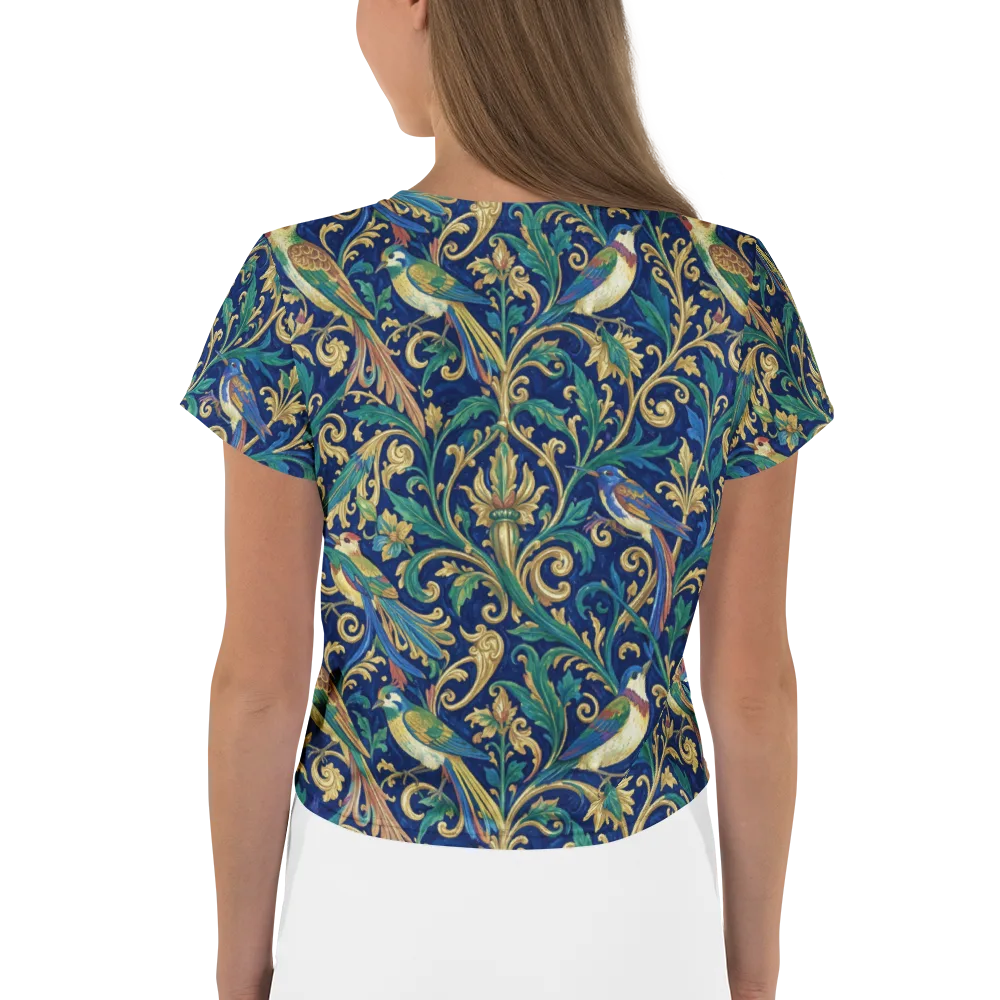 Gilded Songbirds on Crop Tee — Back