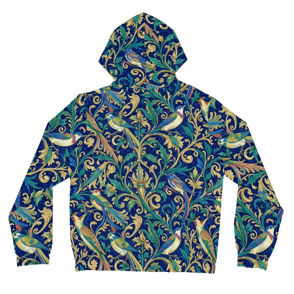 Gilded Songbirds on Women's Full-Zip Hoodie — Back