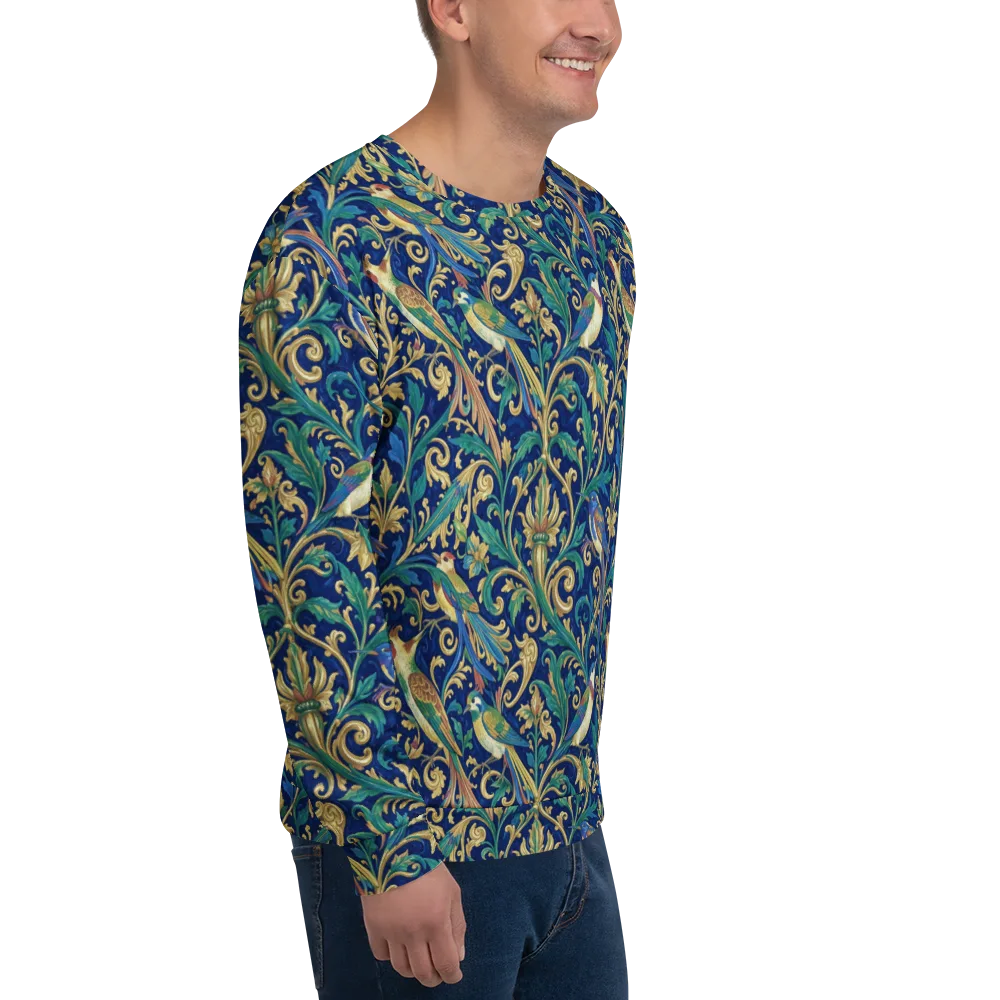 Gilded Songbirds on Sweatshirt — Right Front