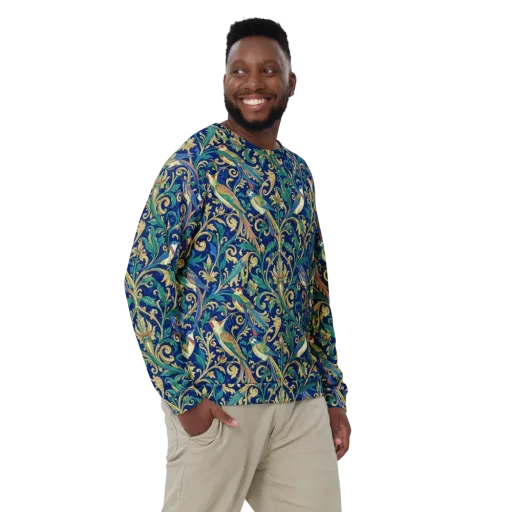 Gilded Songbirds on a Sweatshirt