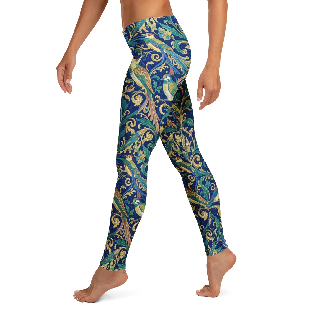 Gilded Songbirds on Leggings — Left