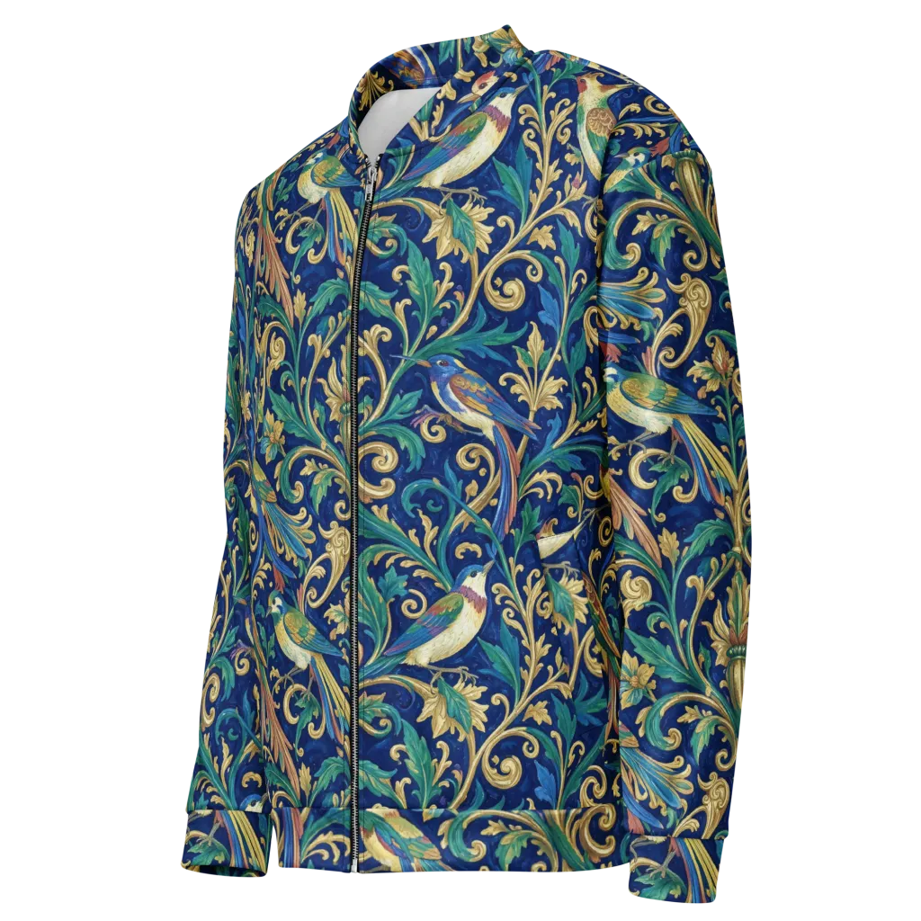 Gilded Songbirds on Bomber Jacket — Left Front