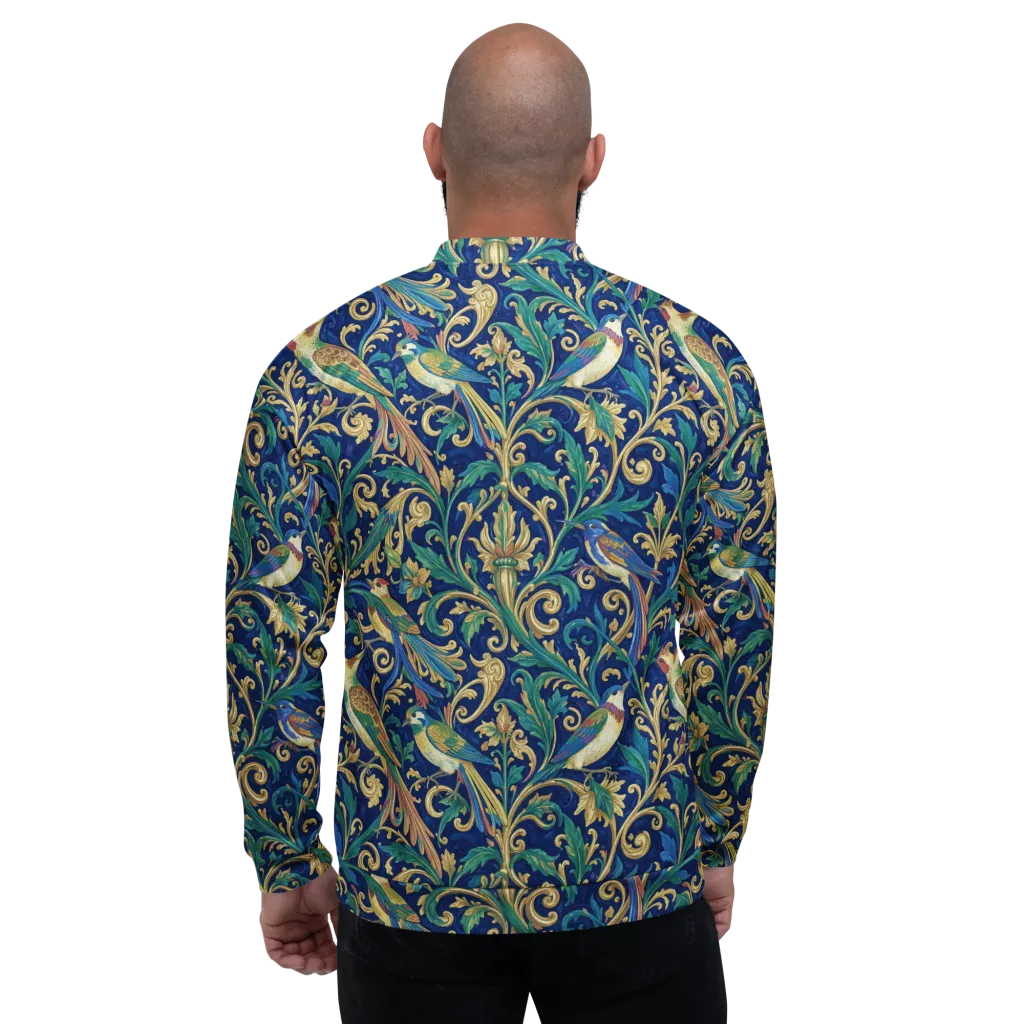 Gilded Songbirds on Bomber Jacket — Back