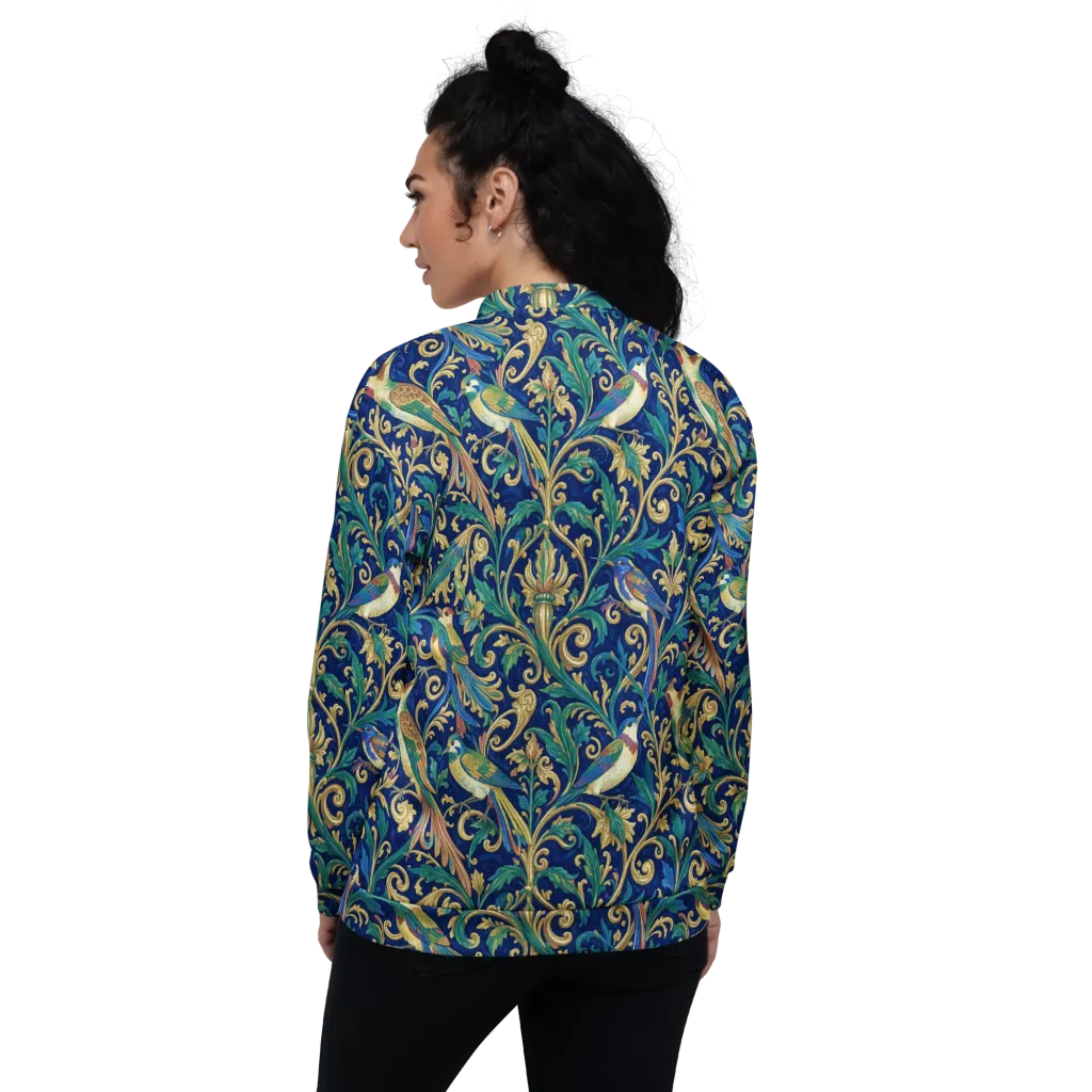 Gilded Songbirds on Bomber Jacket — Back