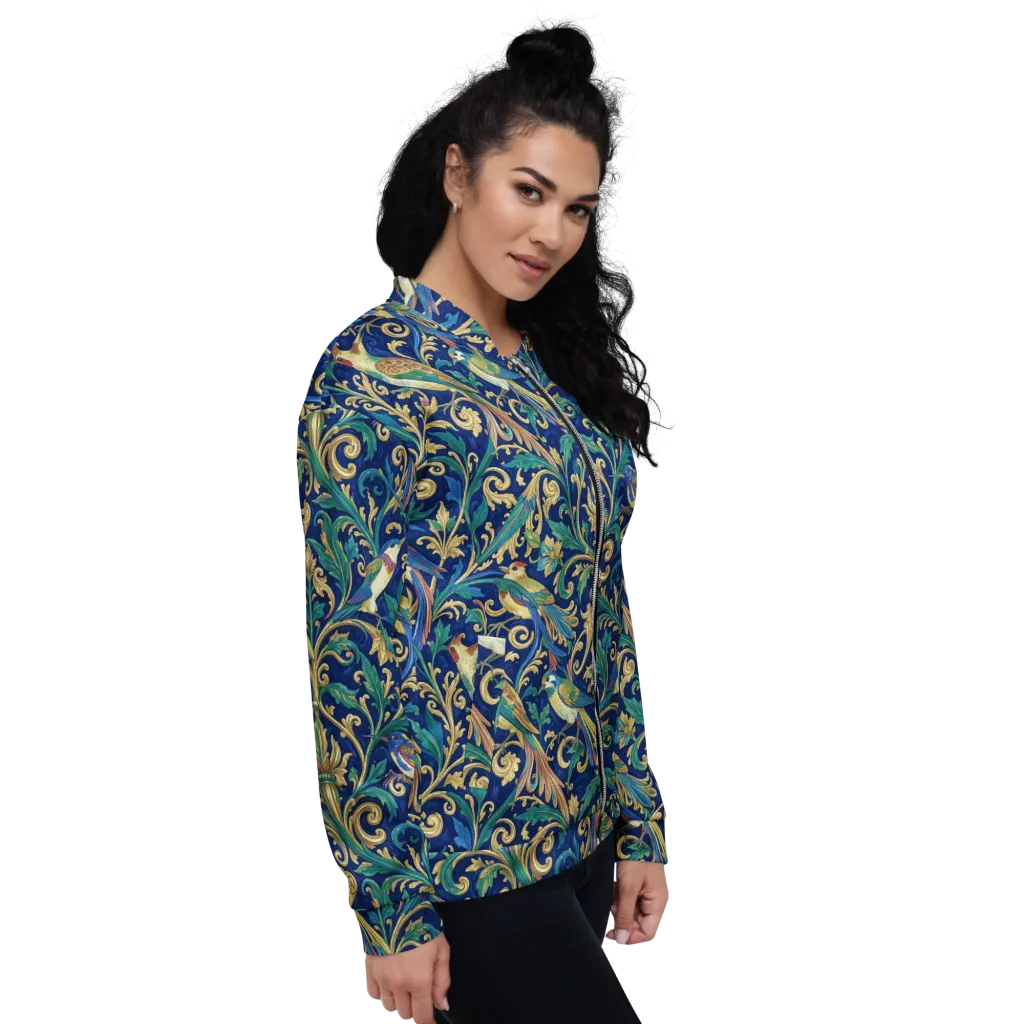 Gilded Songbirds on Bomber Jacket — Right