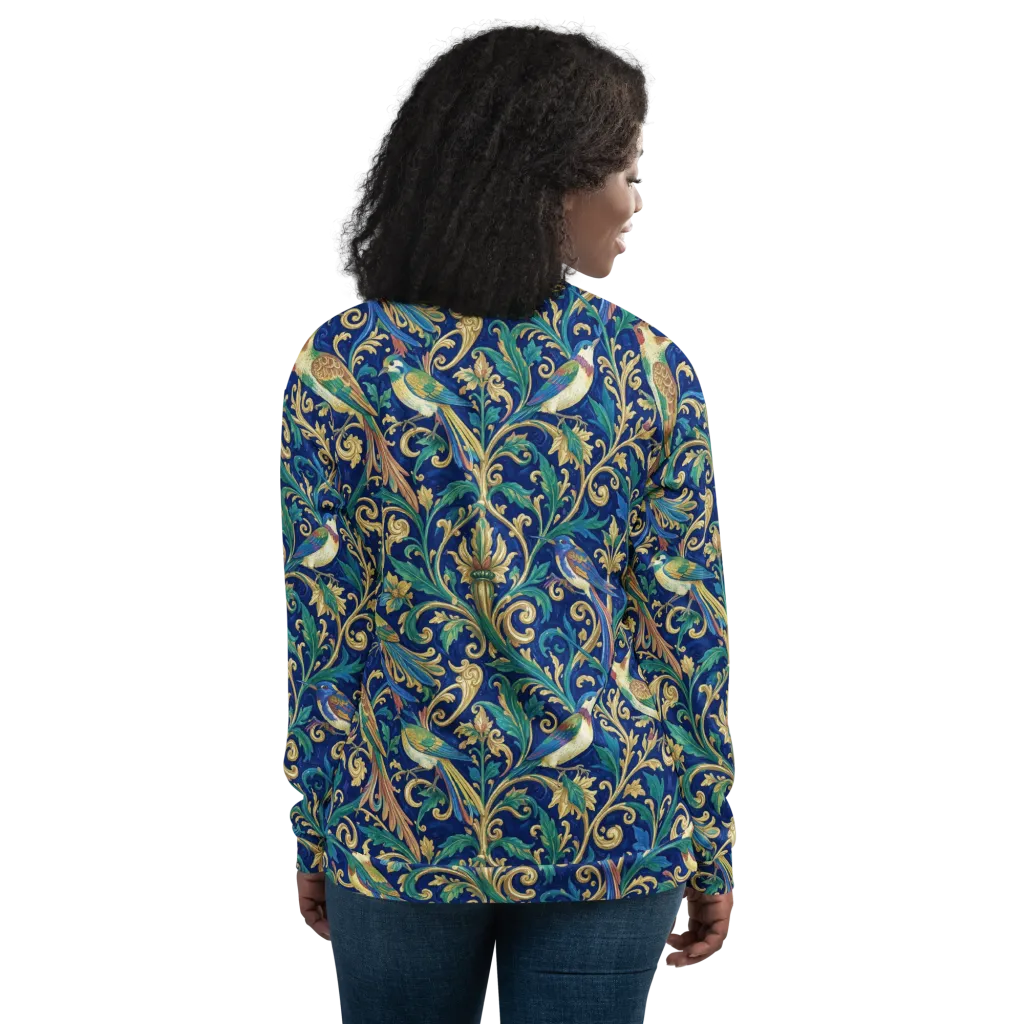 Gilded Songbirds on Bomber Jacket — Back