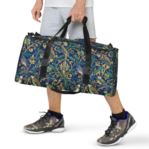 Gilded Songbirds on a Duffle Bag