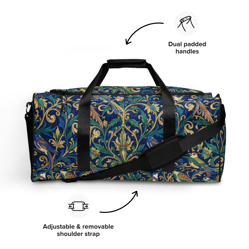 Gilded Songbirds on Duffle Bag — Front