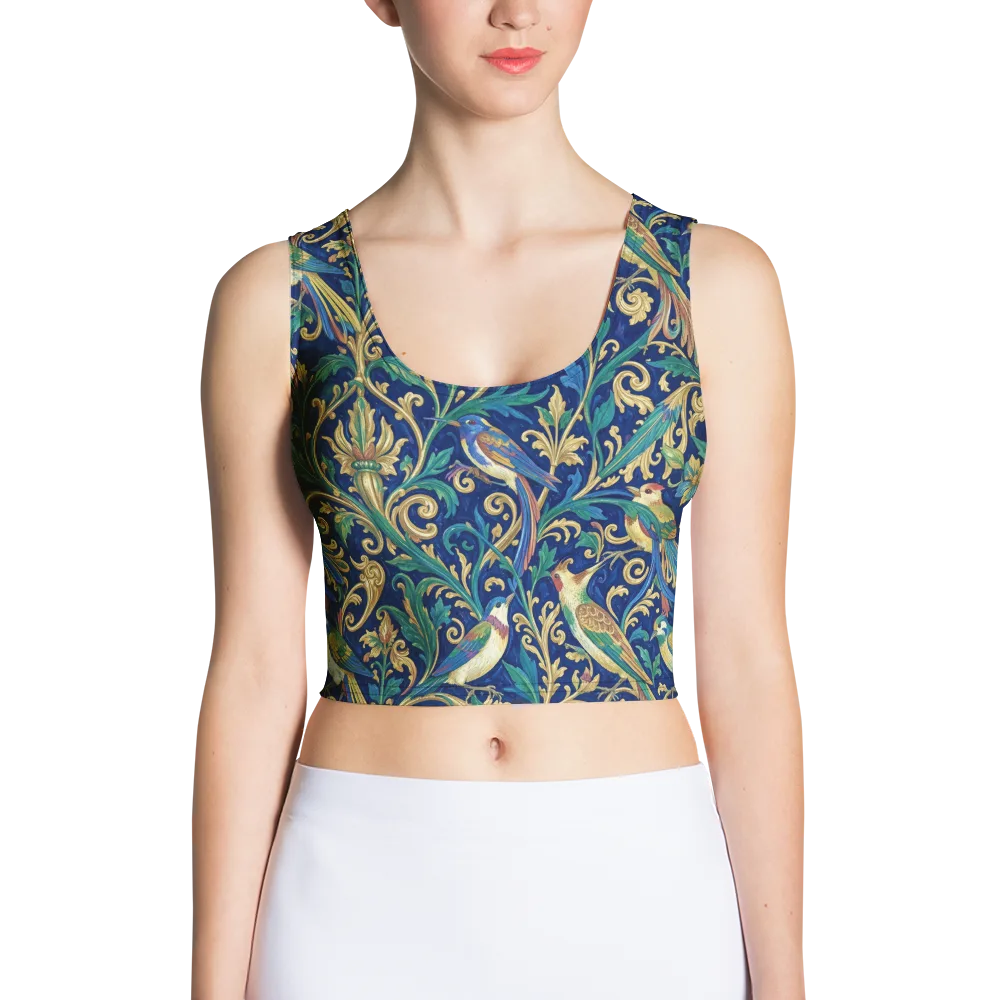Gilded Songbirds on Crop Top — Front