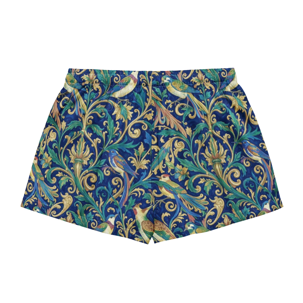 Gilded Songbirds on Women's Pajama Shorts — Back