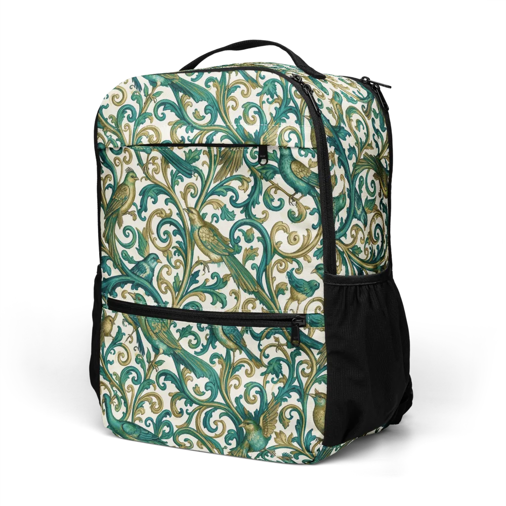 Aviary Arabesque on Utility Backpack — Left Front