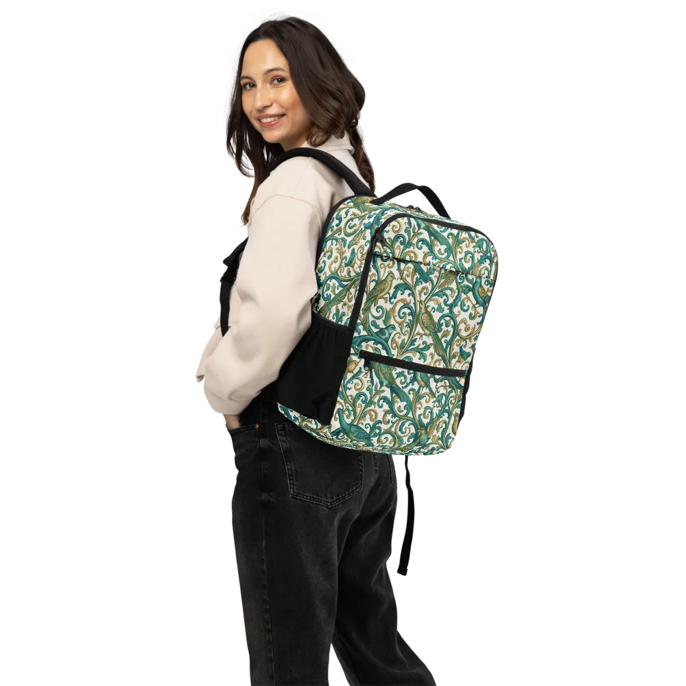 Aviary Arabesque on Utility Backpack — Back