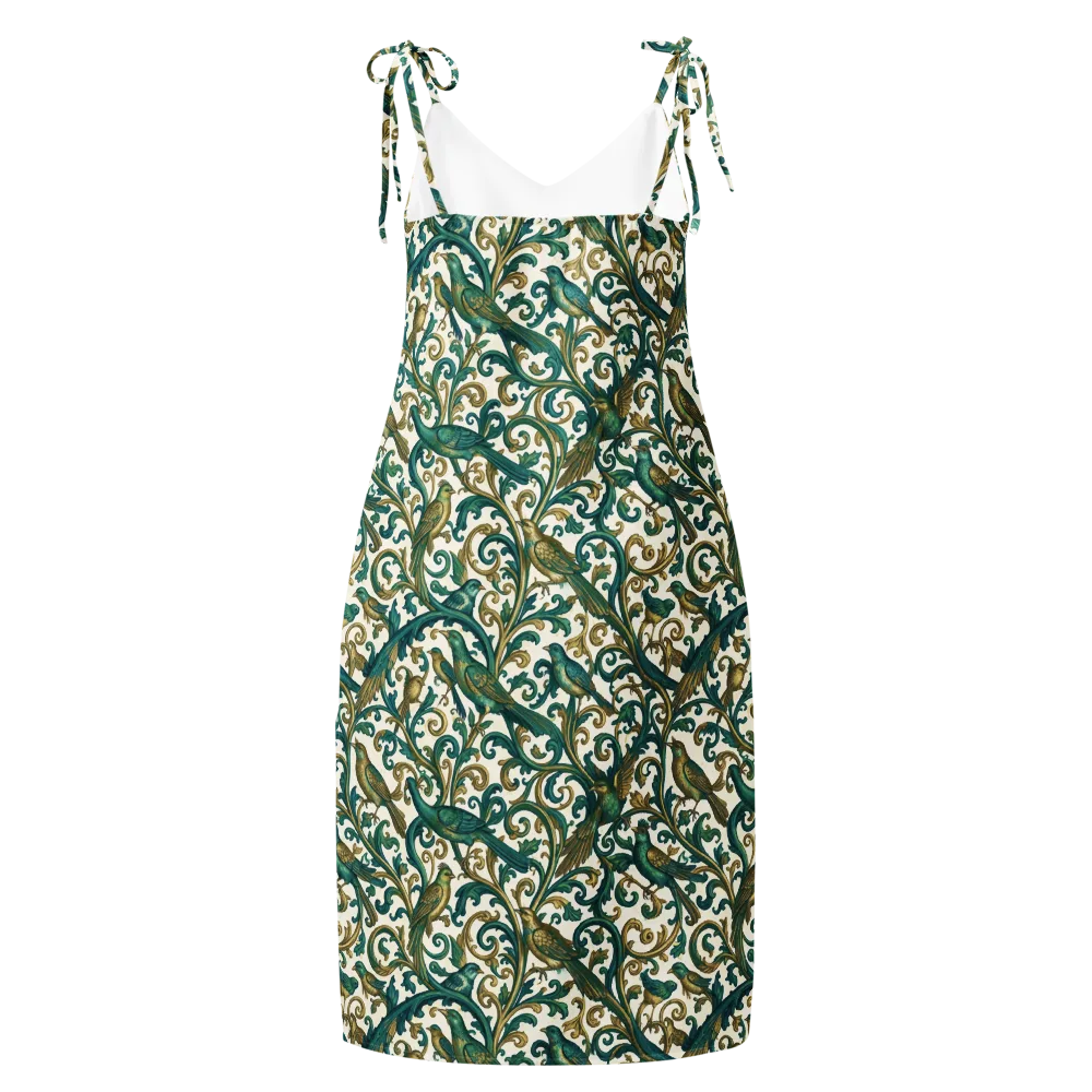 Aviary Arabesque on Slip Dress — Back