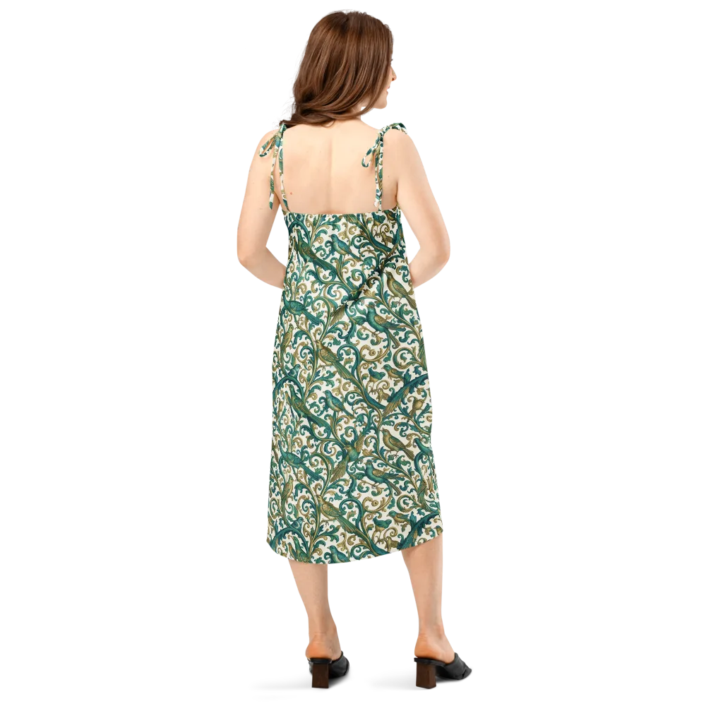 Aviary Arabesque on Slip Dress — Back