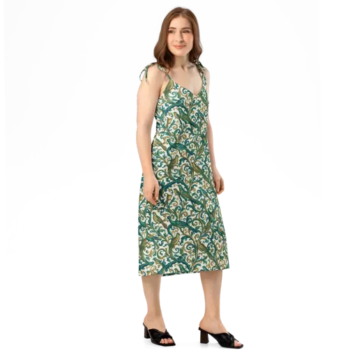 Aviary Arabesque on a Slip Dress