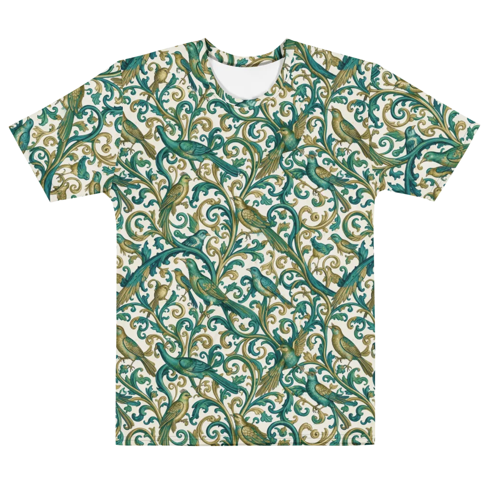 Aviary Arabesque on Men's Cotton Crew Neck T-Shirt — Front