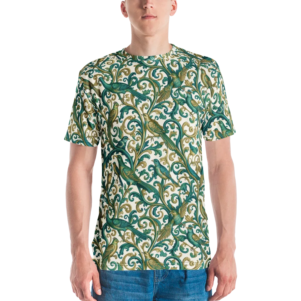 Aviary Arabesque on Men's Crew Neck T-Shirt — Front