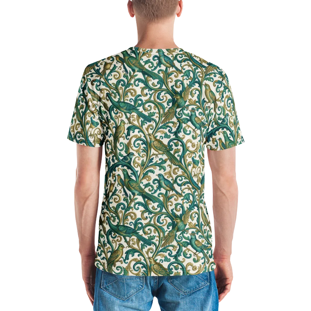 Aviary Arabesque on Men's Crew Neck T-Shirt — Back