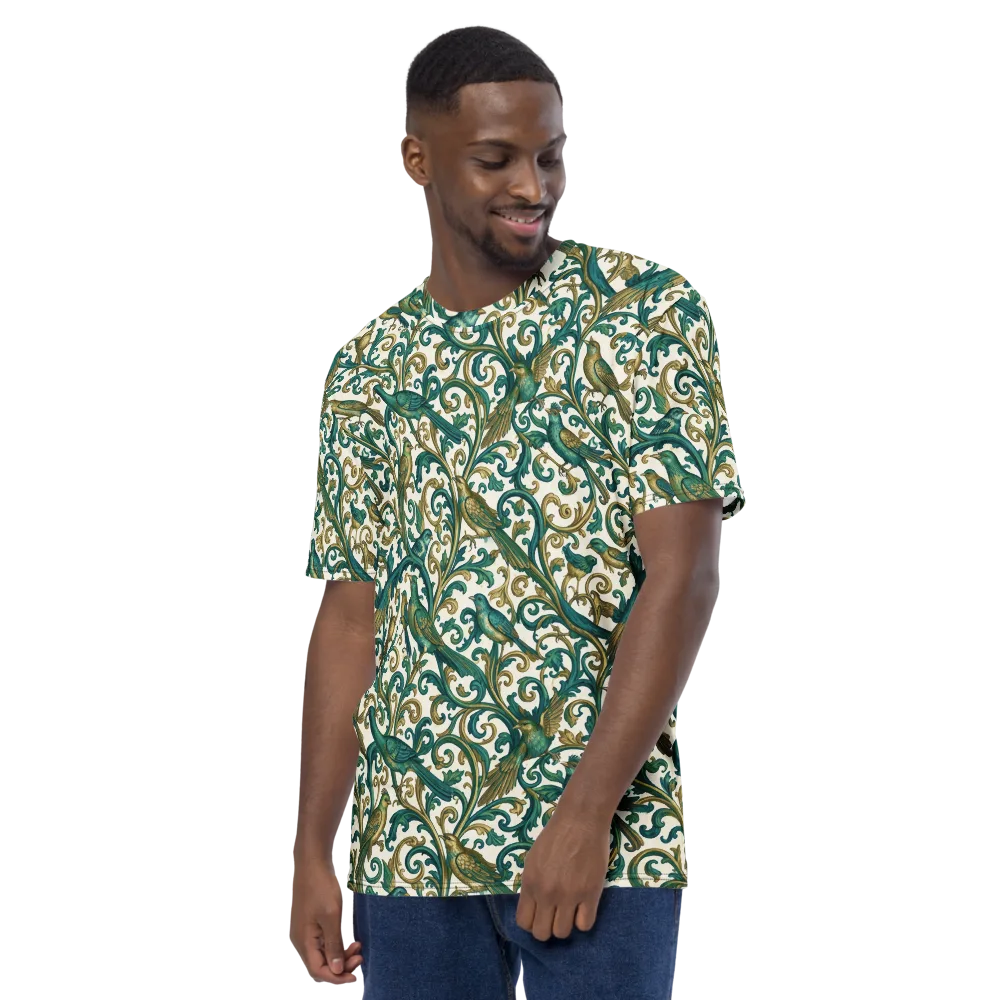 Aviary Arabesque on Men's Crew Neck T-Shirt — Left
