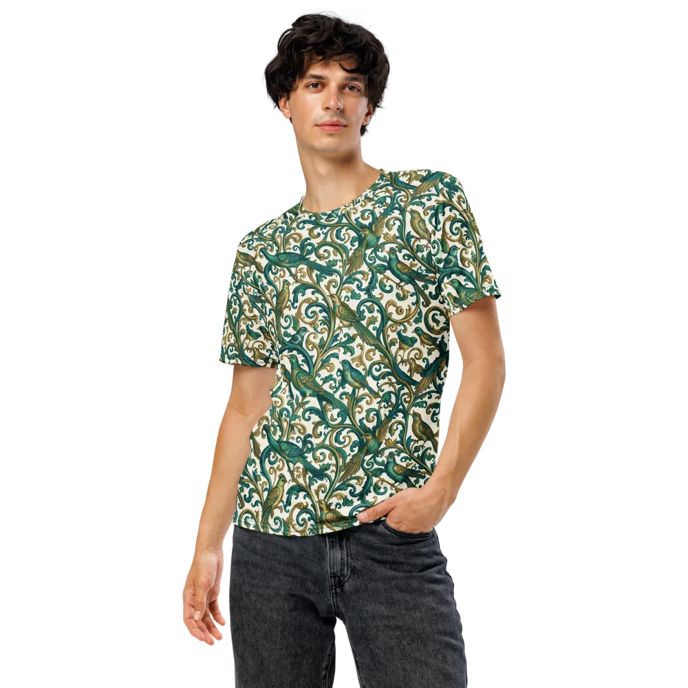 Aviary Arabesque on Men's Crew Neck T-Shirt — Front