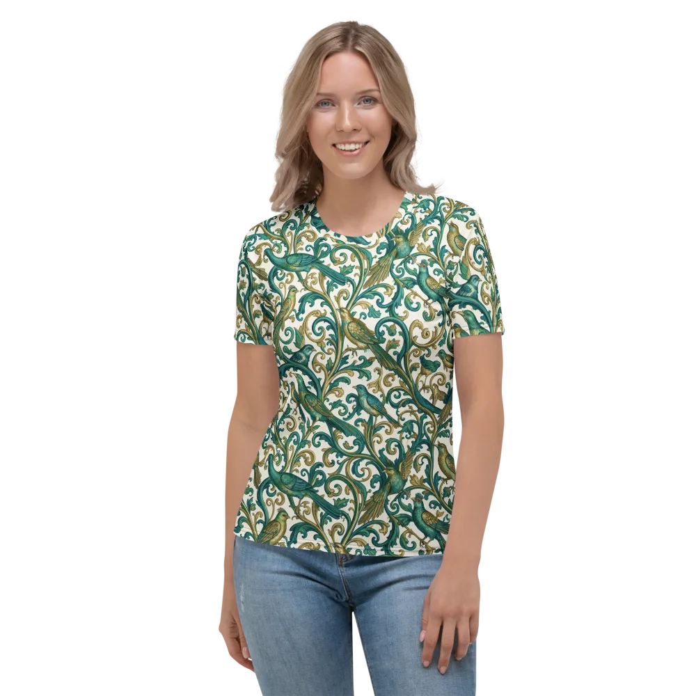 Aviary Arabesque on Women's Crew Neck T-Shirt — Front