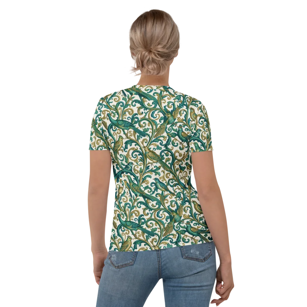 Aviary Arabesque on Women's Crew Neck T-Shirt — Back