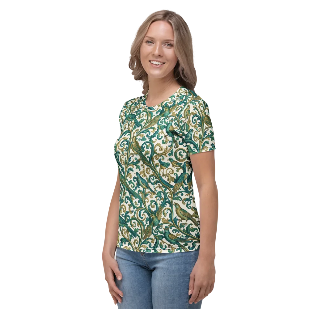 Aviary Arabesque on Women's Crew Neck T-Shirt — Left