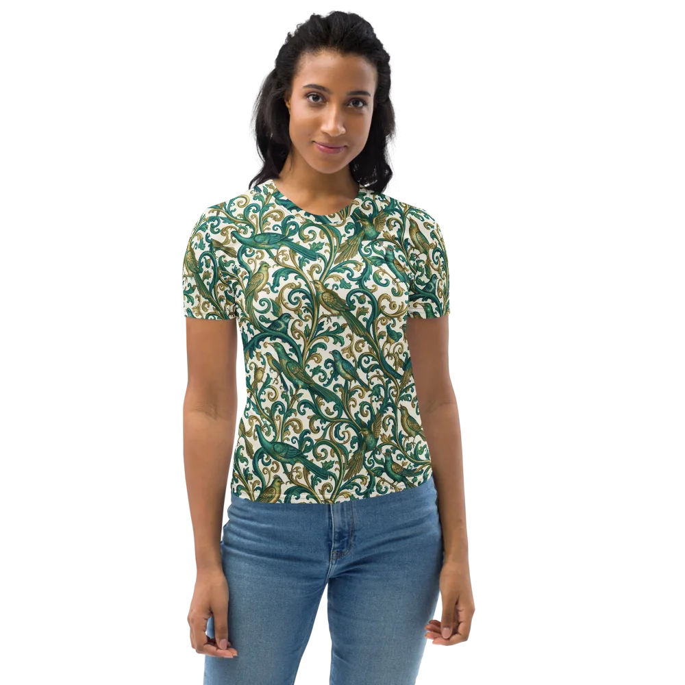 Aviary Arabesque on Women's Crew Neck T-Shirt — Front