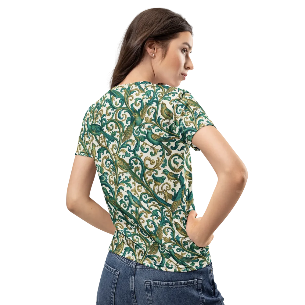 Aviary Arabesque on Women's Crew Neck T-Shirt — Back